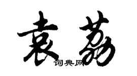 胡問遂袁荔行書個性簽名怎么寫