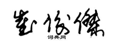 朱錫榮崔俊傑草書個性簽名怎么寫