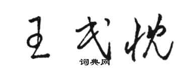 駱恆光王民忱草書個性簽名怎么寫