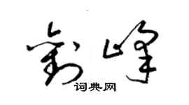 梁錦英劉峰草書個性簽名怎么寫