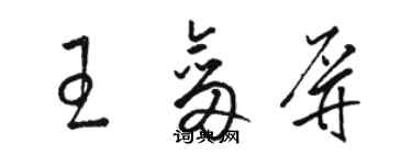 駱恆光王劍屏草書個性簽名怎么寫