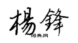 王正良楊鋒行書個性簽名怎么寫