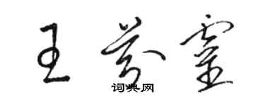 駱恆光王芬靈草書個性簽名怎么寫