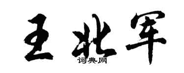 胡問遂王北軍行書個性簽名怎么寫