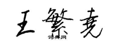 王正良王繁堯行書個性簽名怎么寫