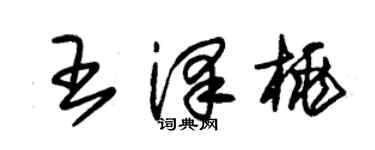 朱錫榮王澤桃草書個性簽名怎么寫