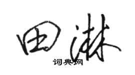 駱恆光田淋行書個性簽名怎么寫