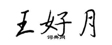 王正良王好月行書個性簽名怎么寫