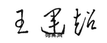 駱恆光王運超草書個性簽名怎么寫