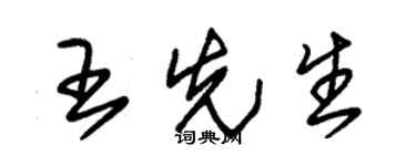 朱錫榮王先生草書個性簽名怎么寫
