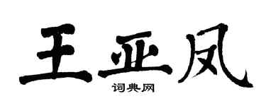 翁闓運王亞鳳楷書個性簽名怎么寫