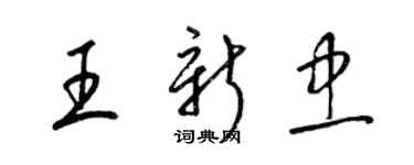 梁錦英王新忠草書個性簽名怎么寫