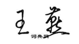 駱恆光王燕草書個性簽名怎么寫