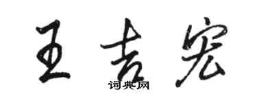 駱恆光王吉宏行書個性簽名怎么寫