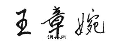 駱恆光王章婉行書個性簽名怎么寫