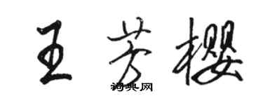 駱恆光王芳櫻行書個性簽名怎么寫