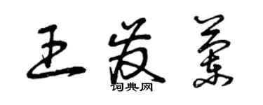 曾慶福王發蘭草書個性簽名怎么寫