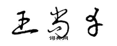 曾慶福王尚幸草書個性簽名怎么寫
