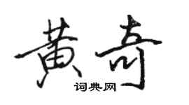 駱恆光黃奇行書個性簽名怎么寫