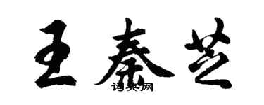 胡問遂王秦芝行書個性簽名怎么寫