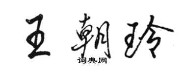 駱恆光王朝玲行書個性簽名怎么寫