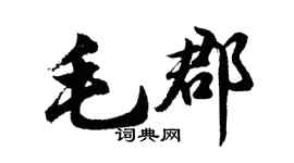 胡問遂毛郡行書個性簽名怎么寫