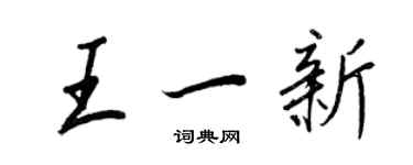 王正良王一新行書個性簽名怎么寫