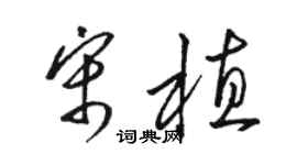 駱恆光宋植草書個性簽名怎么寫