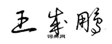 曾慶福王成鵬草書個性簽名怎么寫