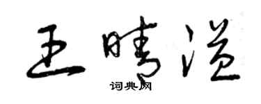 曾慶福王晴溢草書個性簽名怎么寫