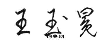 駱恆光王玉冕行書個性簽名怎么寫