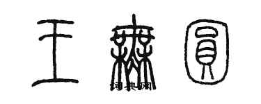 陳墨王無圓篆書個性簽名怎么寫