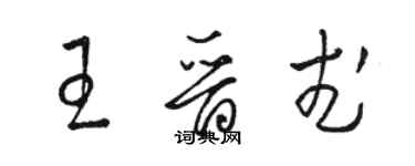 駱恆光王晉武草書個性簽名怎么寫