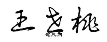 曾慶福王世桃草書個性簽名怎么寫