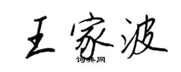 王正良王家波行書個性簽名怎么寫