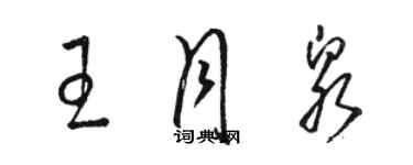 駱恆光王月泉草書個性簽名怎么寫