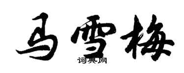 胡問遂馬雪梅行書個性簽名怎么寫