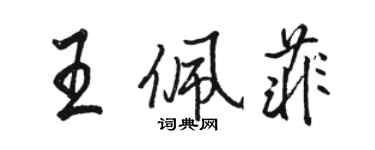 駱恆光王佩菲行書個性簽名怎么寫