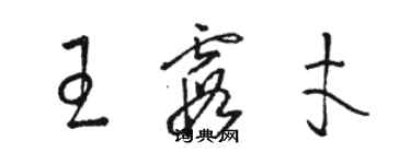 駱恆光王霞才草書個性簽名怎么寫