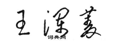 駱恆光王瀾菱草書個性簽名怎么寫