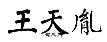 翁闓運王天胤楷書個性簽名怎么寫