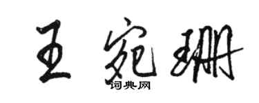 駱恆光王宛珊行書個性簽名怎么寫