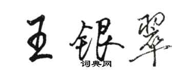 駱恆光王銀翠行書個性簽名怎么寫