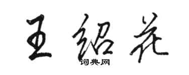 駱恆光王紹花行書個性簽名怎么寫