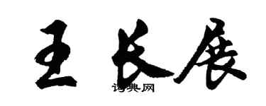 胡問遂王長展行書個性簽名怎么寫