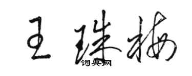 駱恆光王珠梅草書個性簽名怎么寫