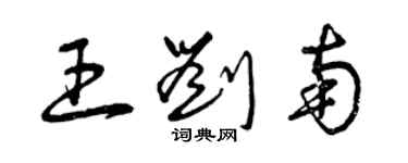 曾慶福王劉南草書個性簽名怎么寫