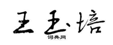 曾慶福王玉培行書個性簽名怎么寫