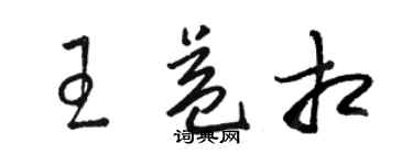 駱恆光王益相草書個性簽名怎么寫