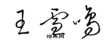 駱恆光王雪鳴草書個性簽名怎么寫